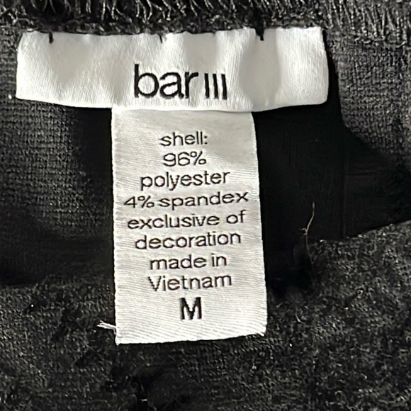 BAR III Women’s Deep Black Velvet-Burnout Pencil Skirt Size M - Picture 8 of 9